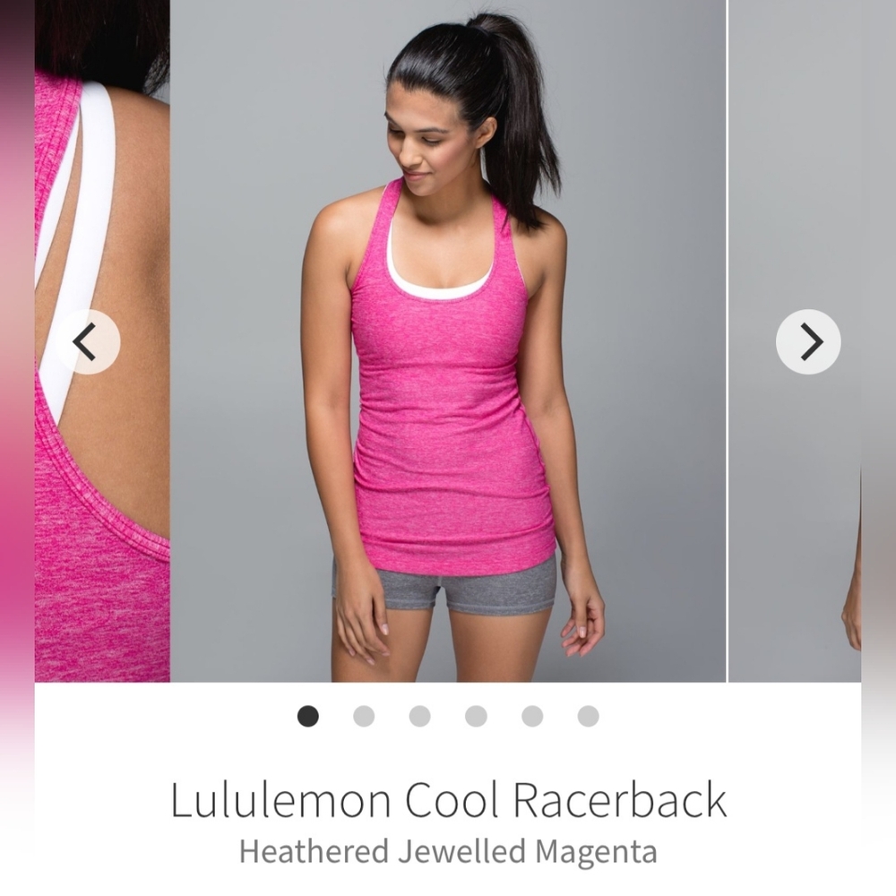 Lululemon 🍋 Cool Racerback top. Sz 6